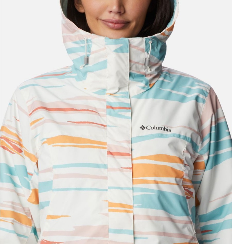 White Women's Columbia Tunnel Falls II Interchange 3 In 1 Jackets | EXIHP-6594