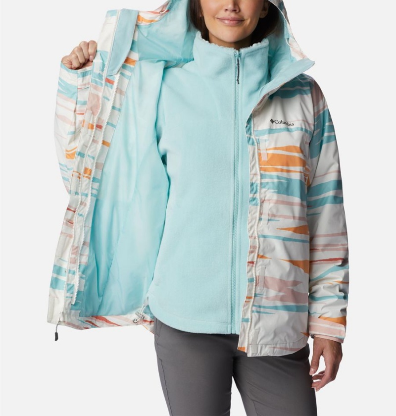 White Women's Columbia Tunnel Falls II Interchange 3 In 1 Jackets | EXIHP-6594