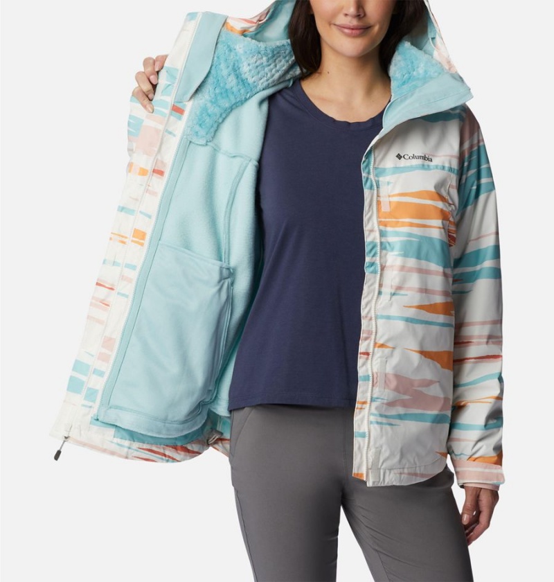 White Women's Columbia Tunnel Falls II Interchange 3 In 1 Jackets | EXIHP-6594