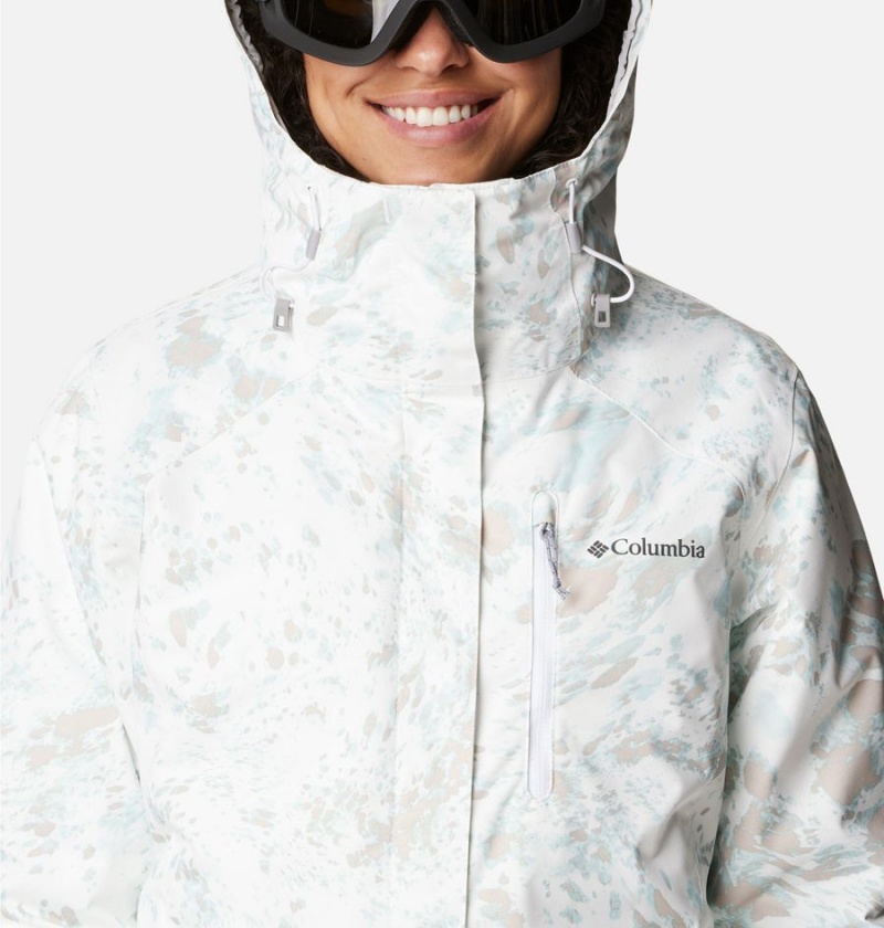 White Women's Columbia Whirlibird IV Interchange Ski Jacket | PHRAD-2870