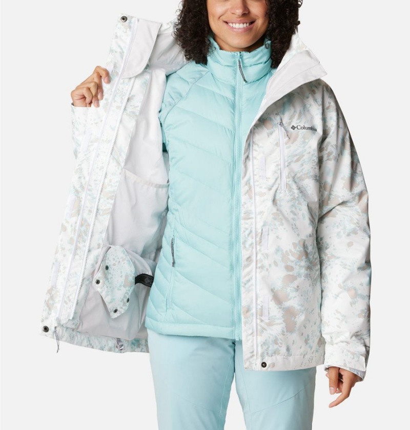 White Women's Columbia Whirlibird IV Interchange Ski Jacket | PHRAD-2870