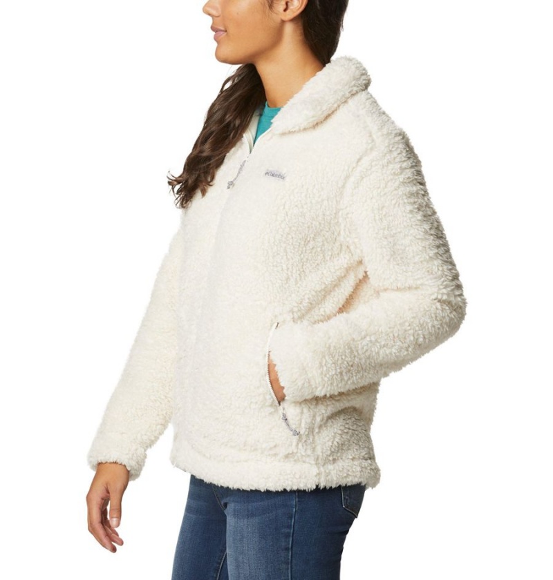 White Women's Columbia Winter Pass Sherpa Full Zip Fleece Jacket | QAUGN-6809