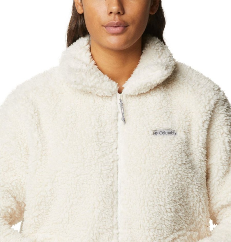 White Women's Columbia Winter Pass Sherpa Full Zip Fleece Jacket | QAUGN-6809