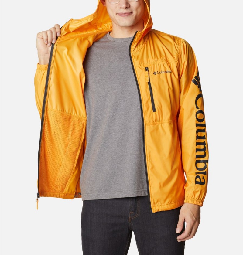 Yellow Men's Columbia Carbon Hill Packable Windbreaker | CWJRV-5489