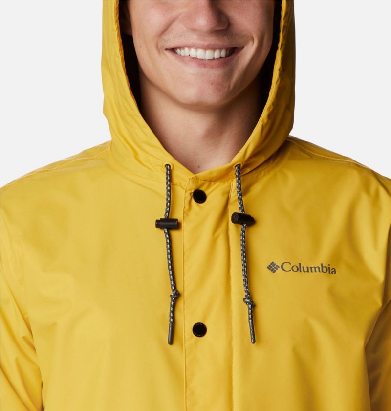 Yellow Men's Columbia Cedar Cliff Rain Jacket | JUCYS-3640