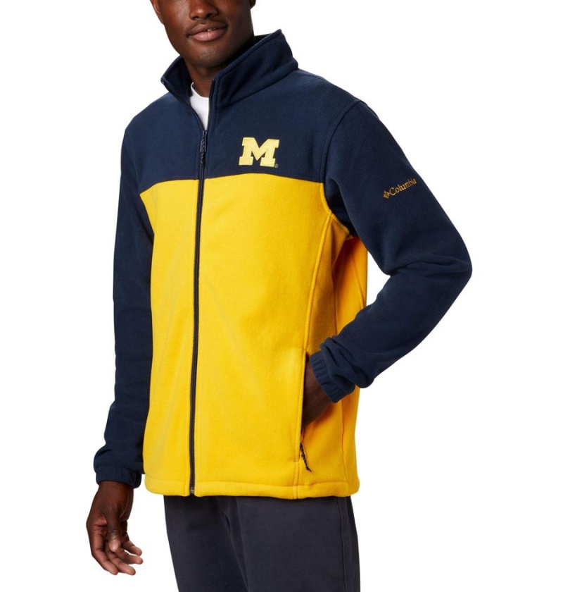 Yellow Men's Columbia Collegiate Flanker III - Michigan Fleece Jacket | RAMYE-6805