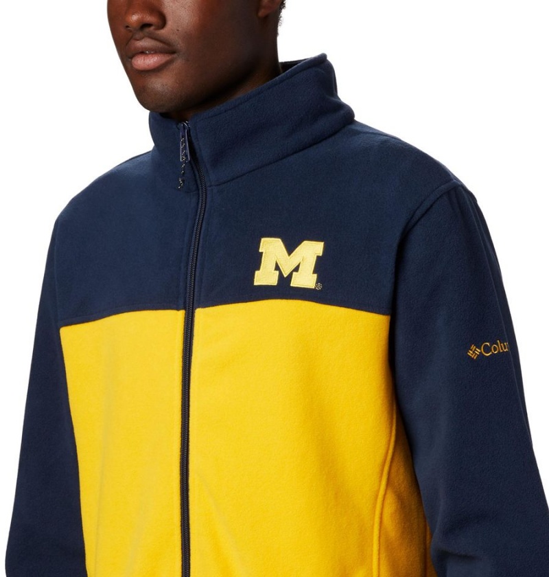 Yellow Men's Columbia Collegiate Flanker III - Michigan Fleece Jacket | RAMYE-6805