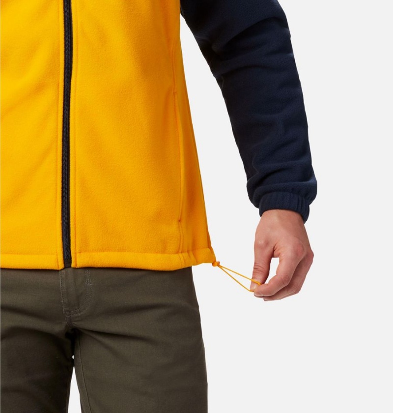 Yellow Men's Columbia Collegiate Flanker III - West Virginia University Fleece Jacket | XPNDB-5368