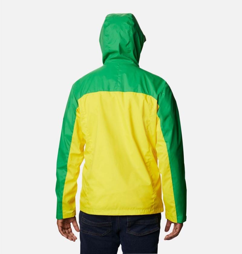 Yellow Men's Columbia Collegiate Glennaker Storm - Oregon Rain Jacket | PSODZ-5741