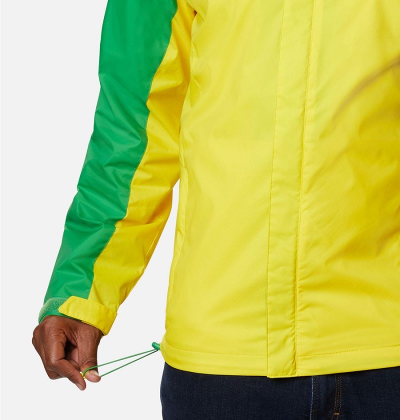 Yellow Men's Columbia Collegiate Glennaker Storm - Oregon Rain Jacket | PSODZ-5741