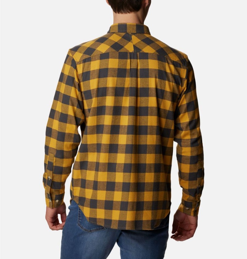 Yellow Men's Columbia Flare Gun Stretch Flannel Shirt | DKCTO-1069