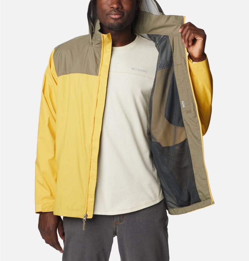 Yellow Men's Columbia Glennaker Lake Rain Jacket | YGSFI-4620