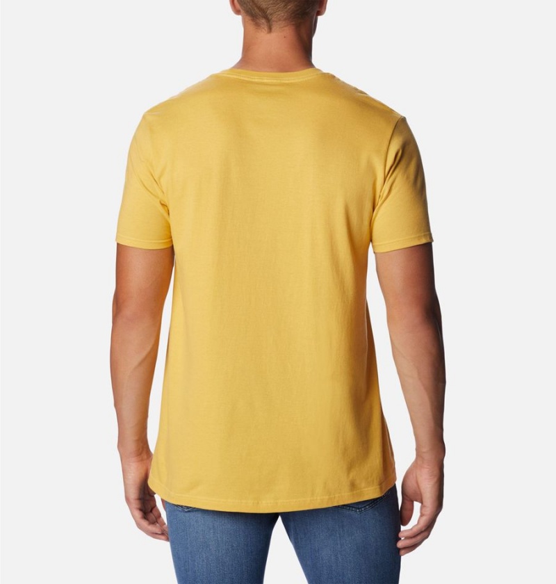 Yellow Men's Columbia Grand Canyon NP T-Shirt | MFYPU-8419