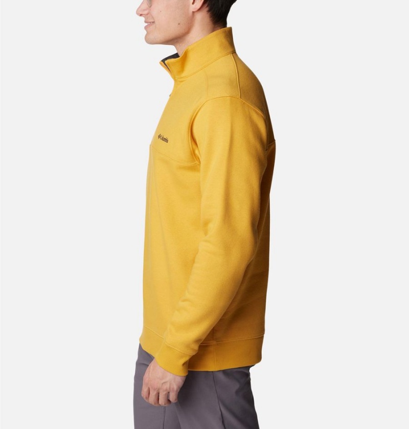 Yellow Men's Columbia Hart Mountain II Half Zip Sweatshirt | ZBOJL-4658