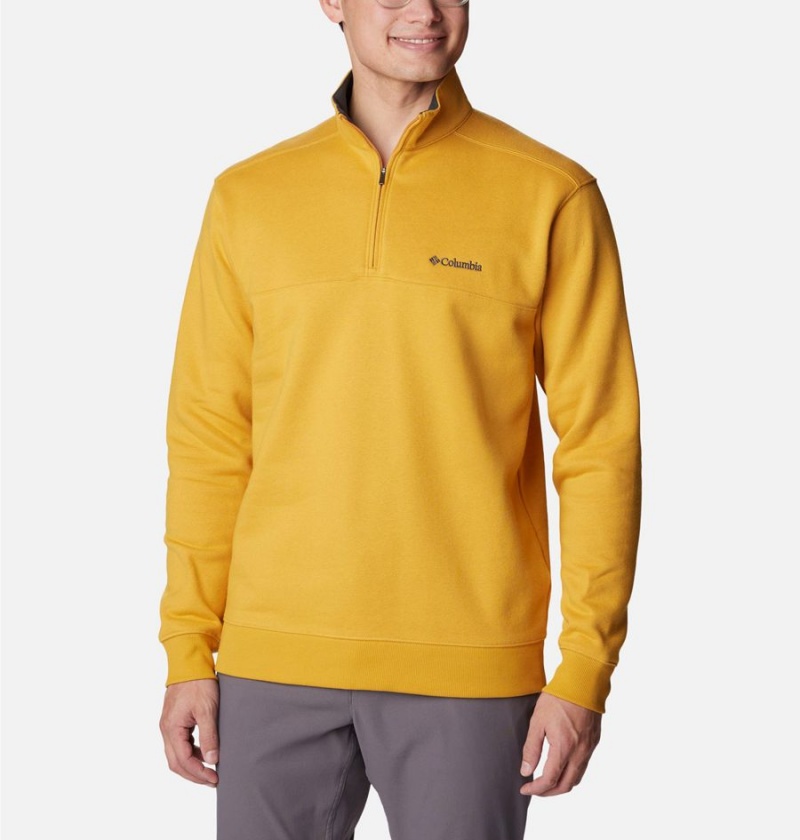 Yellow Men\'s Columbia Hart Mountain II Half Zip Sweatshirt | ZBOJL-4658