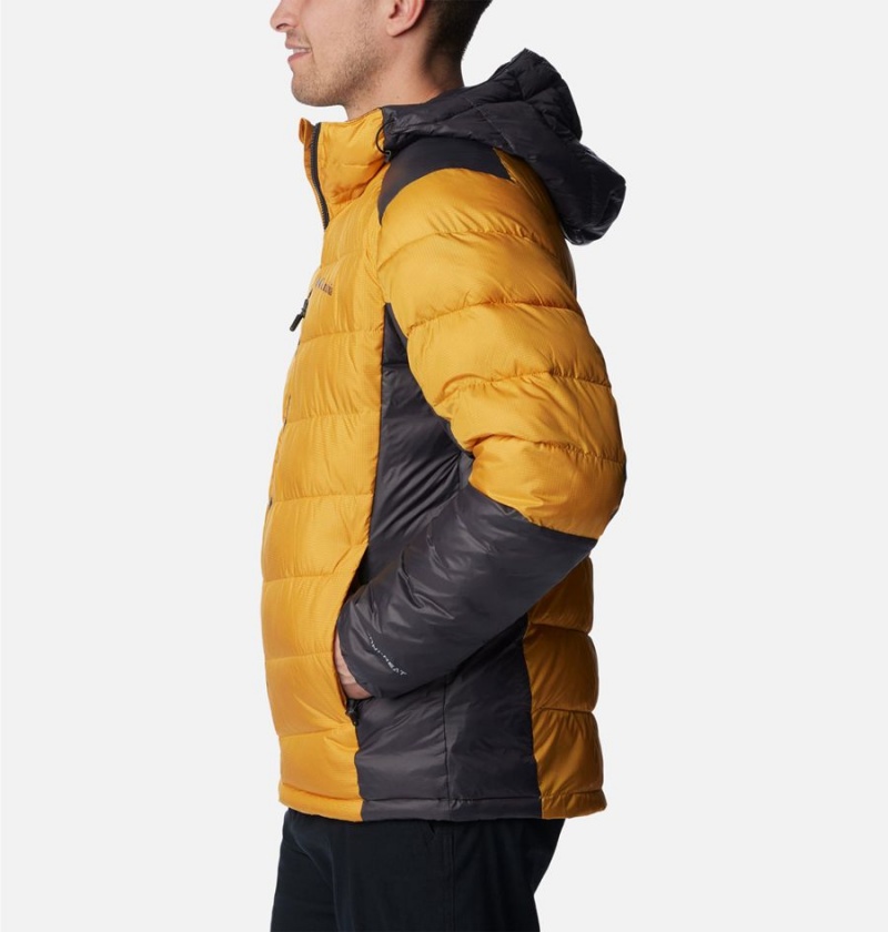 Yellow Men's Columbia Labyrinth Loop Omni Heat Infinity Hooded Insulated Puffer Jacket | FWMCN-1073