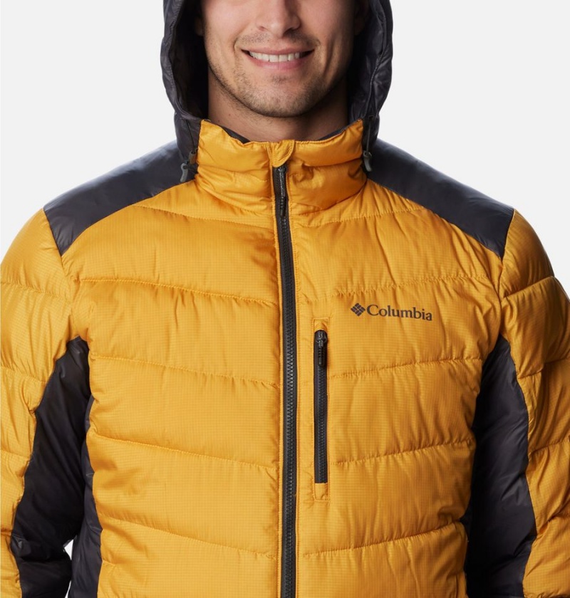 Yellow Men's Columbia Labyrinth Loop Omni Heat Infinity Hooded Insulated Puffer Jacket | FWMCN-1073