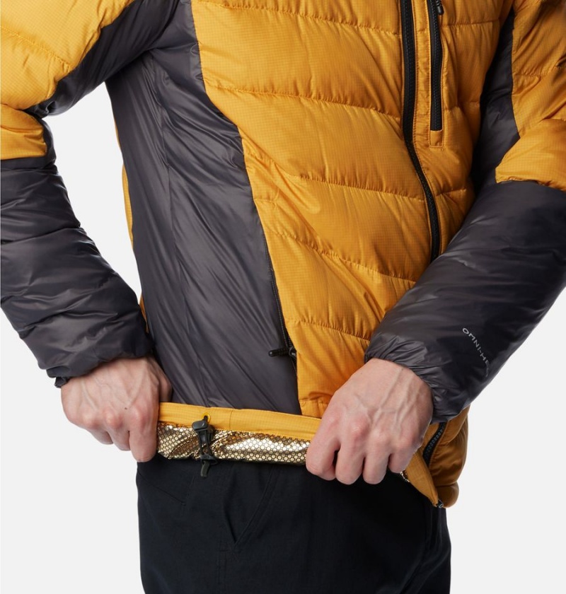 Yellow Men's Columbia Labyrinth Loop Omni Heat Infinity Hooded Insulated Puffer Jacket | FWMCN-1073