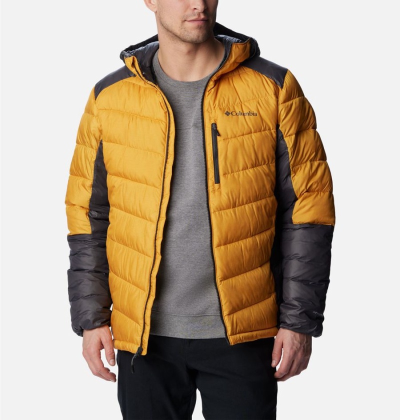 Yellow Men's Columbia Labyrinth Loop Omni Heat Infinity Hooded Insulated Puffer Jacket | FWMCN-1073