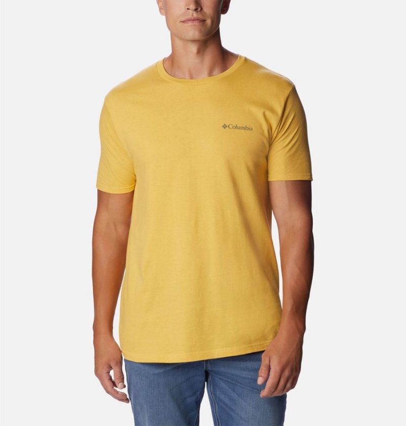 Yellow Men's Columbia Orla Graphic T-Shirt | CLWOV-7406