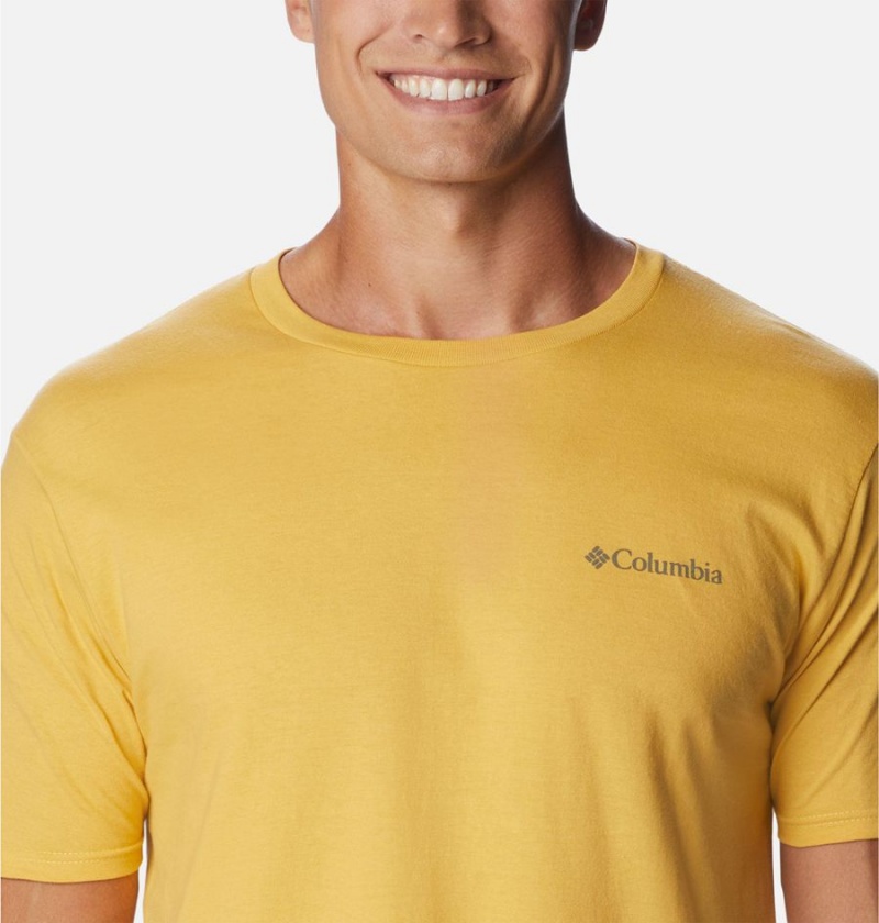 Yellow Men's Columbia Orla Graphic T-Shirt | CLWOV-7406