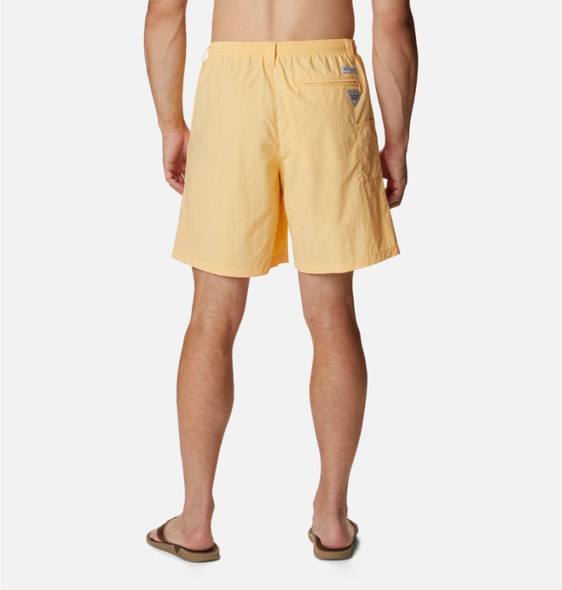 Yellow Men's Columbia PFG Backcast III Water Shorts | VMAGT-6907