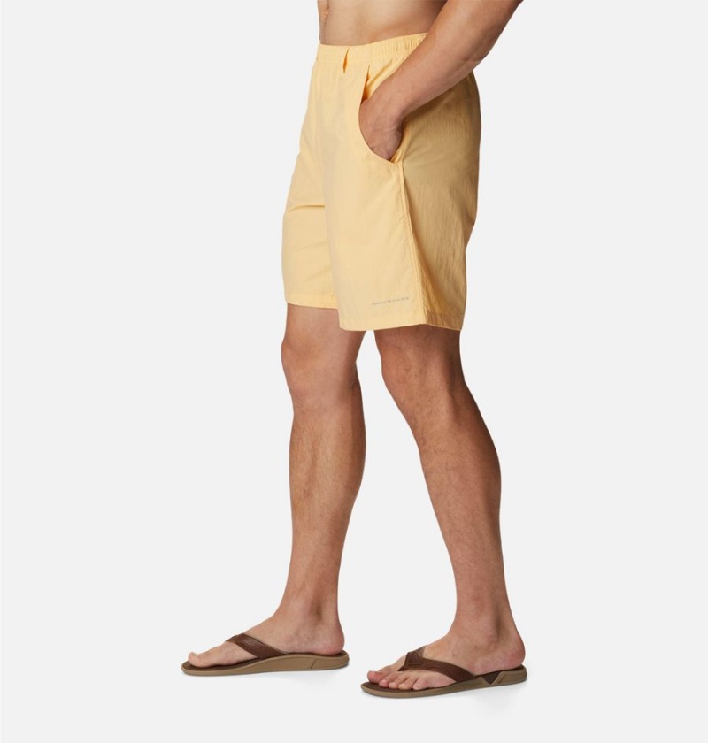 Yellow Men's Columbia PFG Backcast III Water Shorts | VMAGT-6907