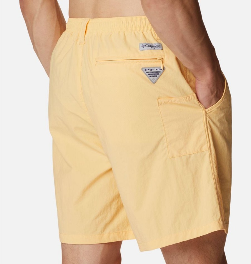 Yellow Men's Columbia PFG Backcast III Water Shorts | VMAGT-6907