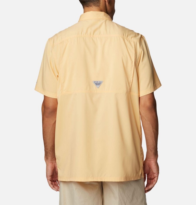 Yellow Men's Columbia PFG Slack Tide Camp Shirt | MPFHX-1830