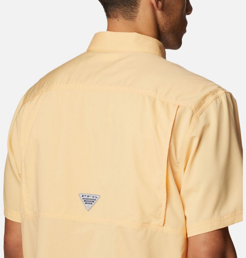 Yellow Men's Columbia PFG Slack Tide Camp Shirt | MPFHX-1830