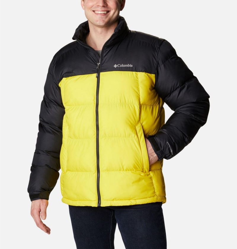 Yellow Men\'s Columbia Pike Lake Insulated Puffer Jacket | NVXHU-9683