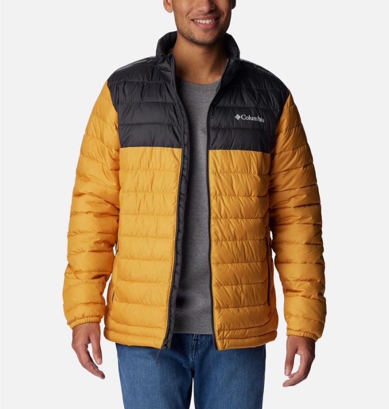 Yellow Men's Columbia Powder Lite Insulated Puffer Jacket | SFMRK-6279