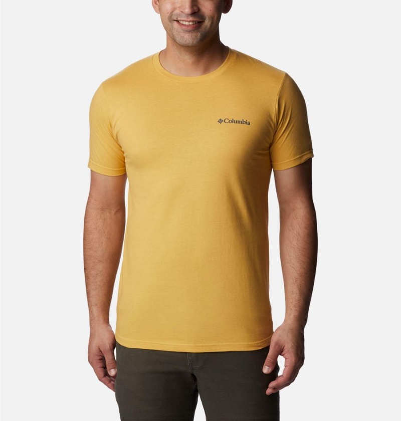 Yellow Men's Columbia Rusher Graphic T-Shirt | LMHRK-6294