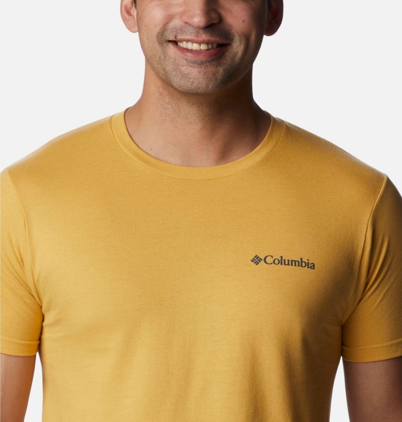 Yellow Men's Columbia Rusher Graphic T-Shirt | LMHRK-6294