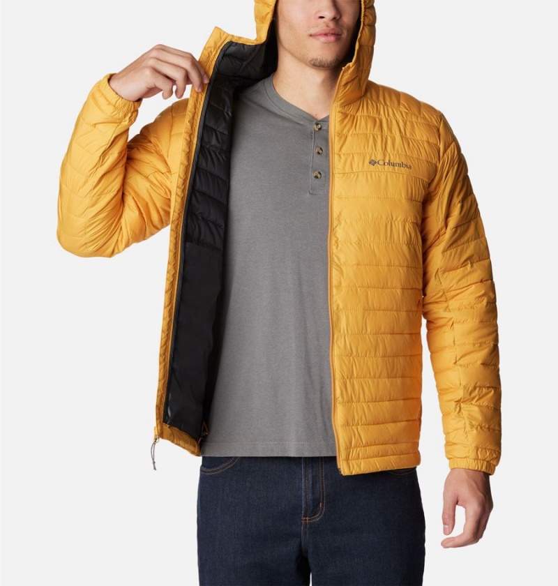 Yellow Men's Columbia Silver Falls Hooded Insulated Puffer Jacket | WIZUR-0174