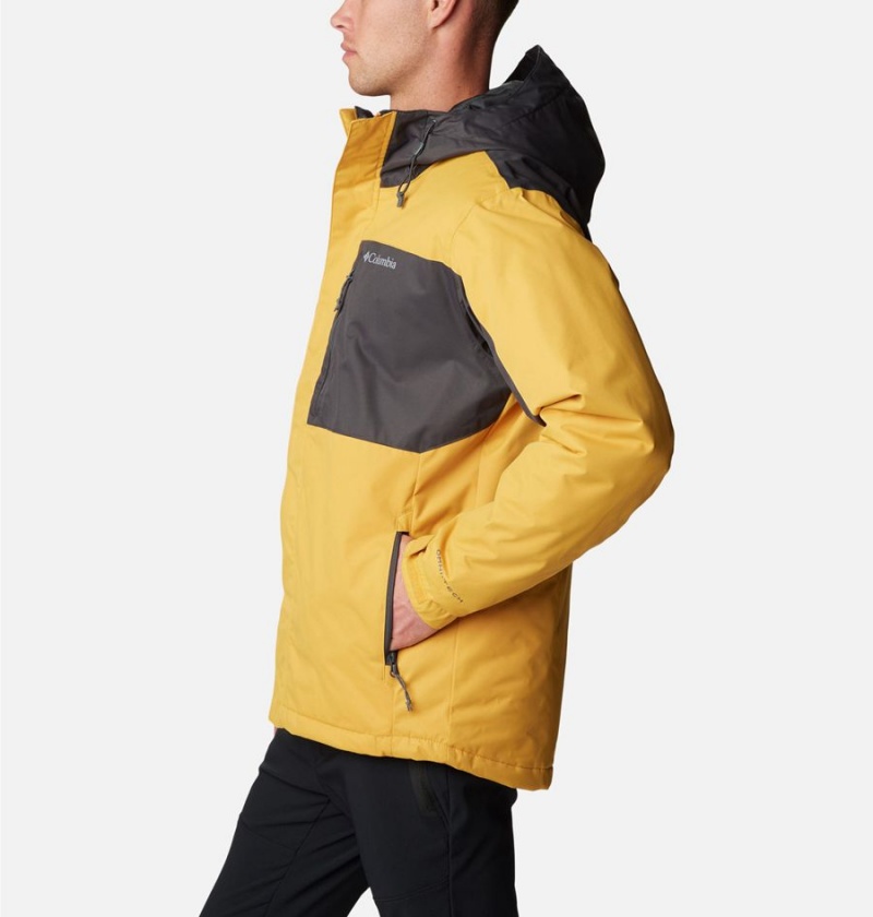 Yellow Men's Columbia Tipton Peak II Insulated Rain Jacket | RZDJG-7128