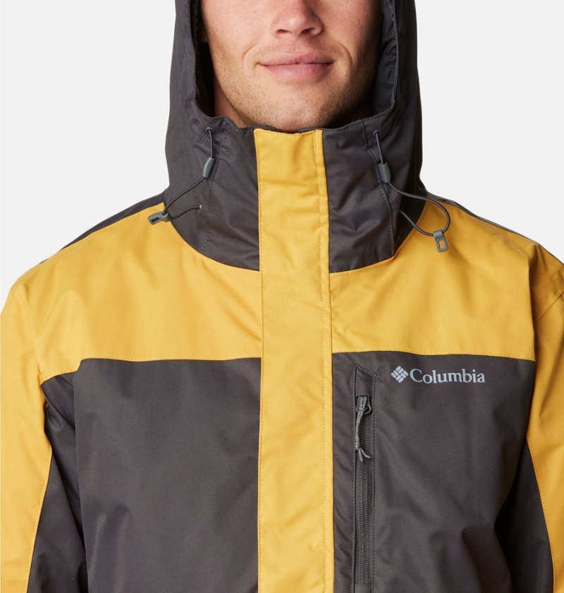 Yellow Men's Columbia Tipton Peak II Insulated Rain Jacket | RZDJG-7128