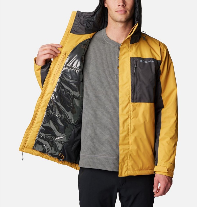 Yellow Men's Columbia Tipton Peak II Insulated Rain Jacket | RZDJG-7128