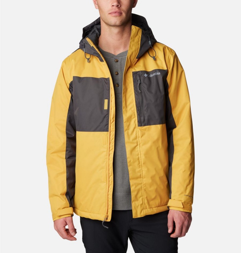 Yellow Men's Columbia Tipton Peak II Insulated Rain Jacket | RZDJG-7128