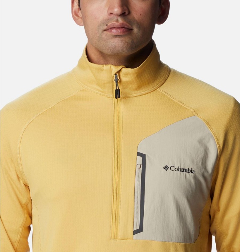 Yellow Men's Columbia Triple Canyon Half Zip Pullover | EMLWA-6593