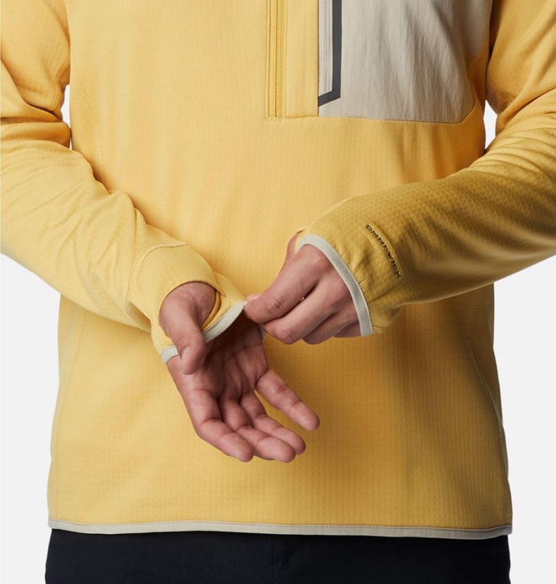 Yellow Men's Columbia Triple Canyon Half Zip Pullover | EMLWA-6593