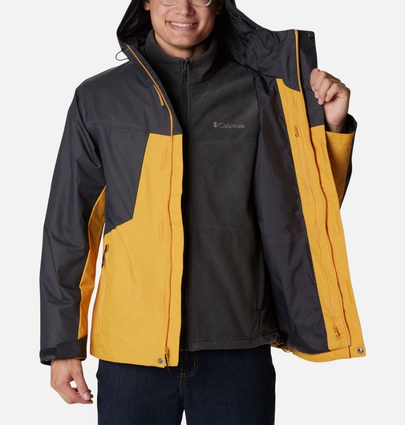 Yellow Men's Columbia Tunnel Falls Interchange 3 In 1 Jackets | NFDYE-3157