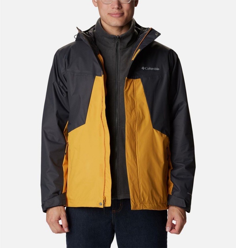 Yellow Men's Columbia Tunnel Falls Interchange 3 In 1 Jackets | NFDYE-3157