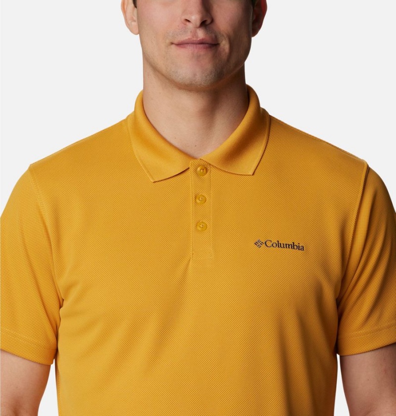 Yellow Men's Columbia Utilizer Polo Shirt | GMXUY-5812