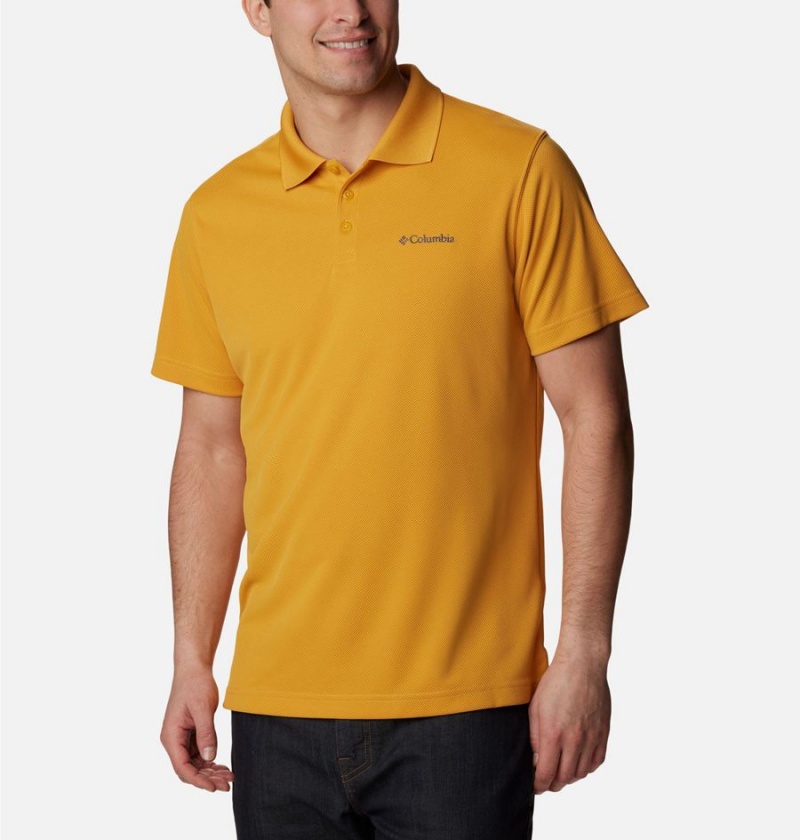 Yellow Men's Columbia Utilizer Polo Shirt | GMXUY-5812