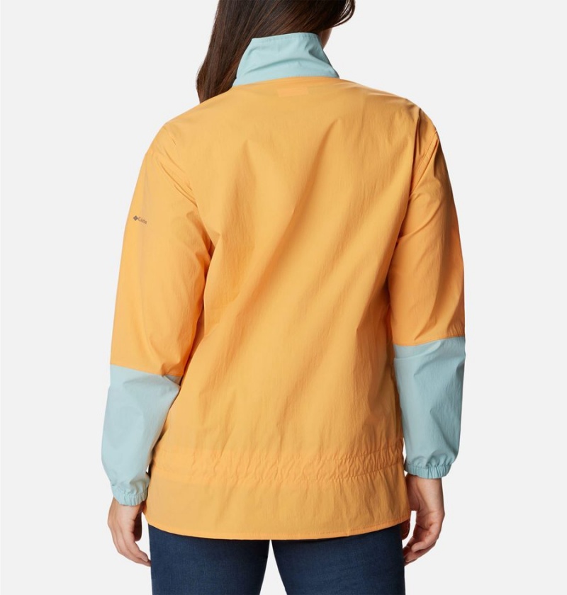 Yellow Women's Columbia Boundless Trek Anorak Windbreaker | MKGAR-3428