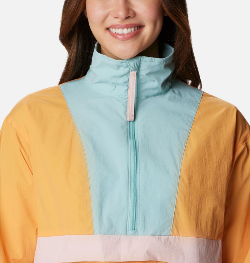 Yellow Women's Columbia Boundless Trek Anorak Windbreaker | MKGAR-3428