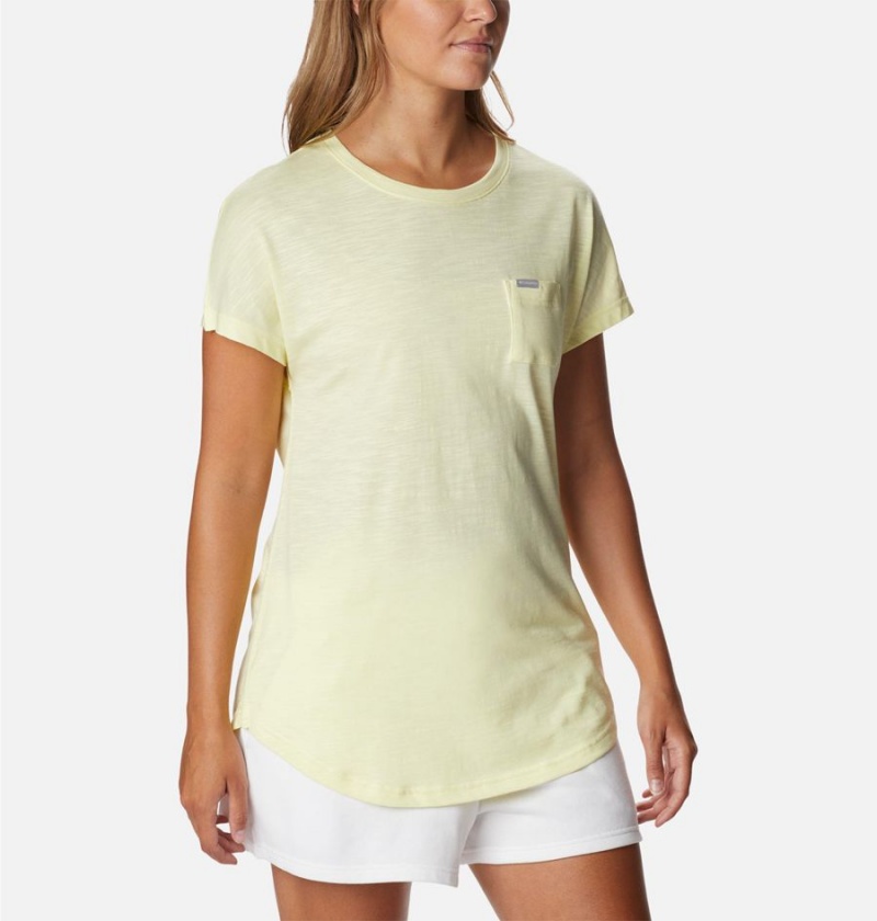 Yellow Women's Columbia Cades Cape T-Shirt | UHBWX-4891