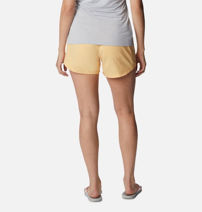 Yellow Women's Columbia PFG Tamiami Pull-On Shorts | VNIPL-7920