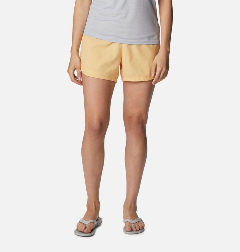 Yellow Women\'s Columbia PFG Tamiami Pull-On Shorts | VNIPL-7920